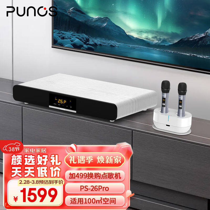 Punos(博浪沙)全民K歌定制点歌评分家庭ktv音响套装3D环绕家庭
