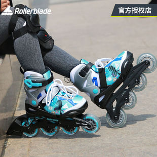 Rollerblade轮滑鞋儿童溜冰鞋初学者可调大小旱冰鞋直排轮滑专业