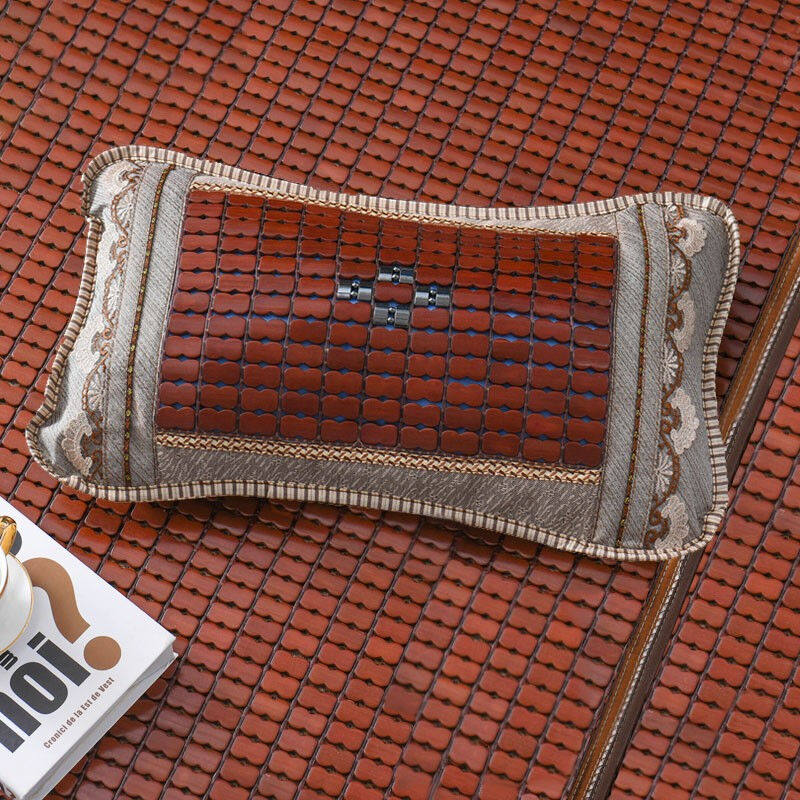 西漢家纺夏季凉席凉枕茉莉花茶叶枕头夏天麻将枕竹藤枕头单人磁石