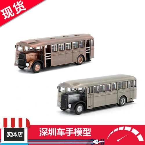 现货 TINY微影 1/110 白水箱单层巴士 金/银电镀拉丝套装合金车模