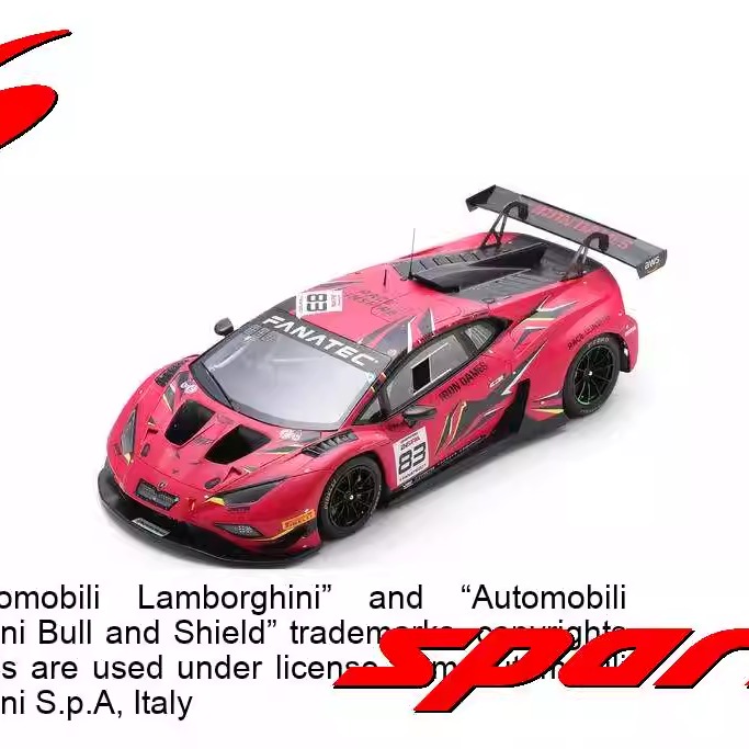 现货 SPARK 18SB074 1:18 2023斯帕24h 兰博基尼飓风 GT3EVO#83