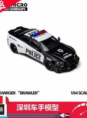 现货 TM×PSC 1:64 道奇战马 斗殴者440 Police警车涂装 合金车模