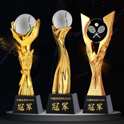 【当天发货】网球奖杯定制定做体育运动会比赛冠军颁奖单打混双打