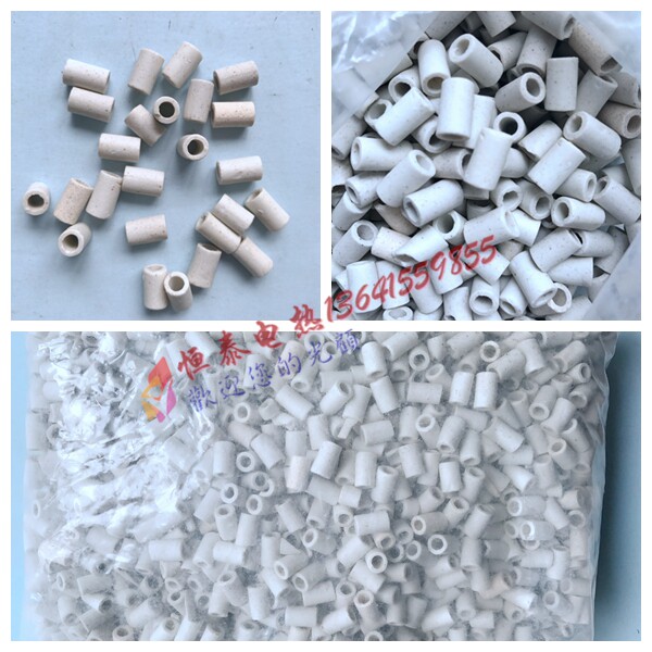 耐高温陶瓷珠 陶瓷环 炉丝穿线珠工业陶瓷珠绝缘瓷珠陶瓷套管包邮