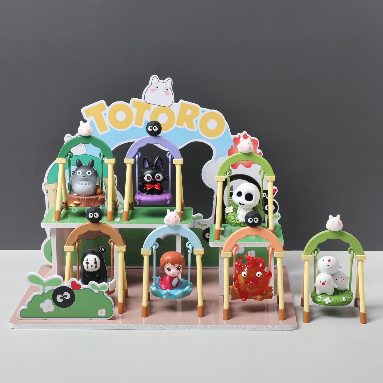 龙猫无脸男宫崎骏童话盲盒秋千周边手办送朋友学生礼物桌面摆件