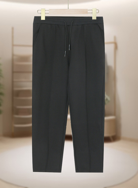 【德玛N】加绒休闲裤百搭修身显瘦黑色长裤直筒D233