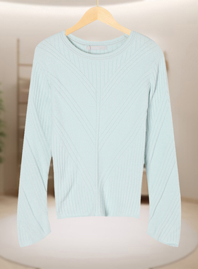 【MB】时尚潮流针织衫时尚简约圆领宽松休闲打底衫百搭MB1276