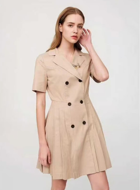 【恋】西服连衣裙短裙简约双排扣收腰E63-EEOWC23H1C0