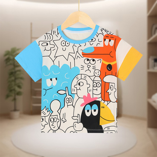 【MINI马】薄款格子拼接T恤F149-78322034