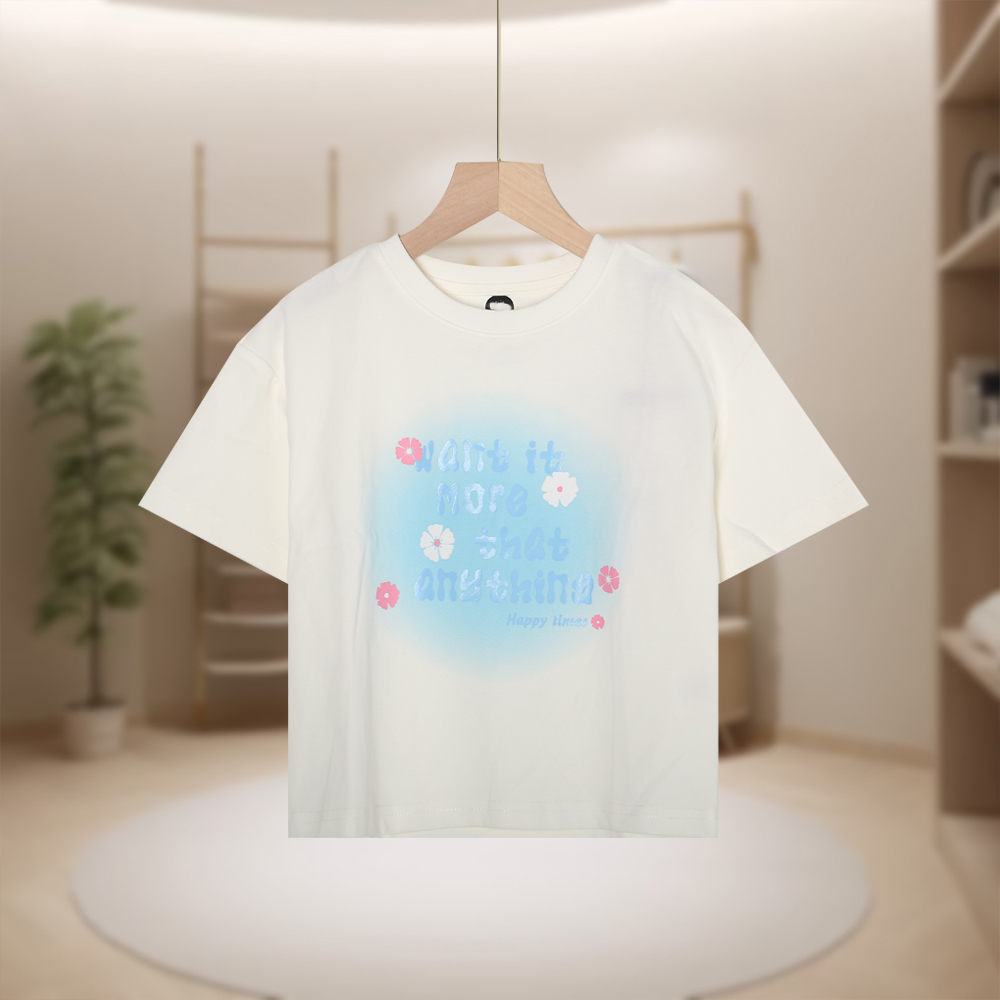 【马】可爱甜美印花圆领T恤柔软舒适洋气休闲时尚MA1147
