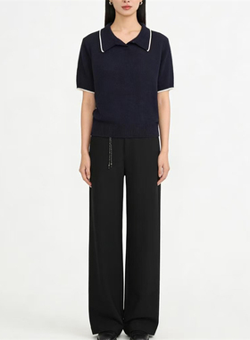 SP系列-毛衣休闲深蓝色常规宽松型P610