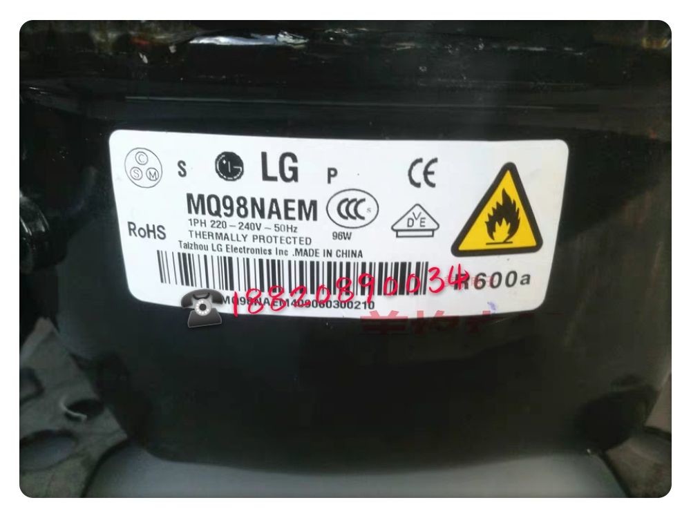 New LG MTC98NAEH MQ98NAEM MB88NAEG Refrigerator Compressor R600a