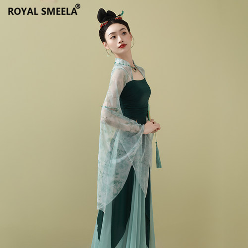 皇家西米拉旗袍古典舞服改良新中式演出服中国舞复古弹力裙裤套装 - 封面