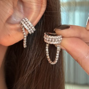 韩系精致珍珠耳夹无耳洞女轻奢高级感流苏耳骨夹精灵耳挂 楼哈哈