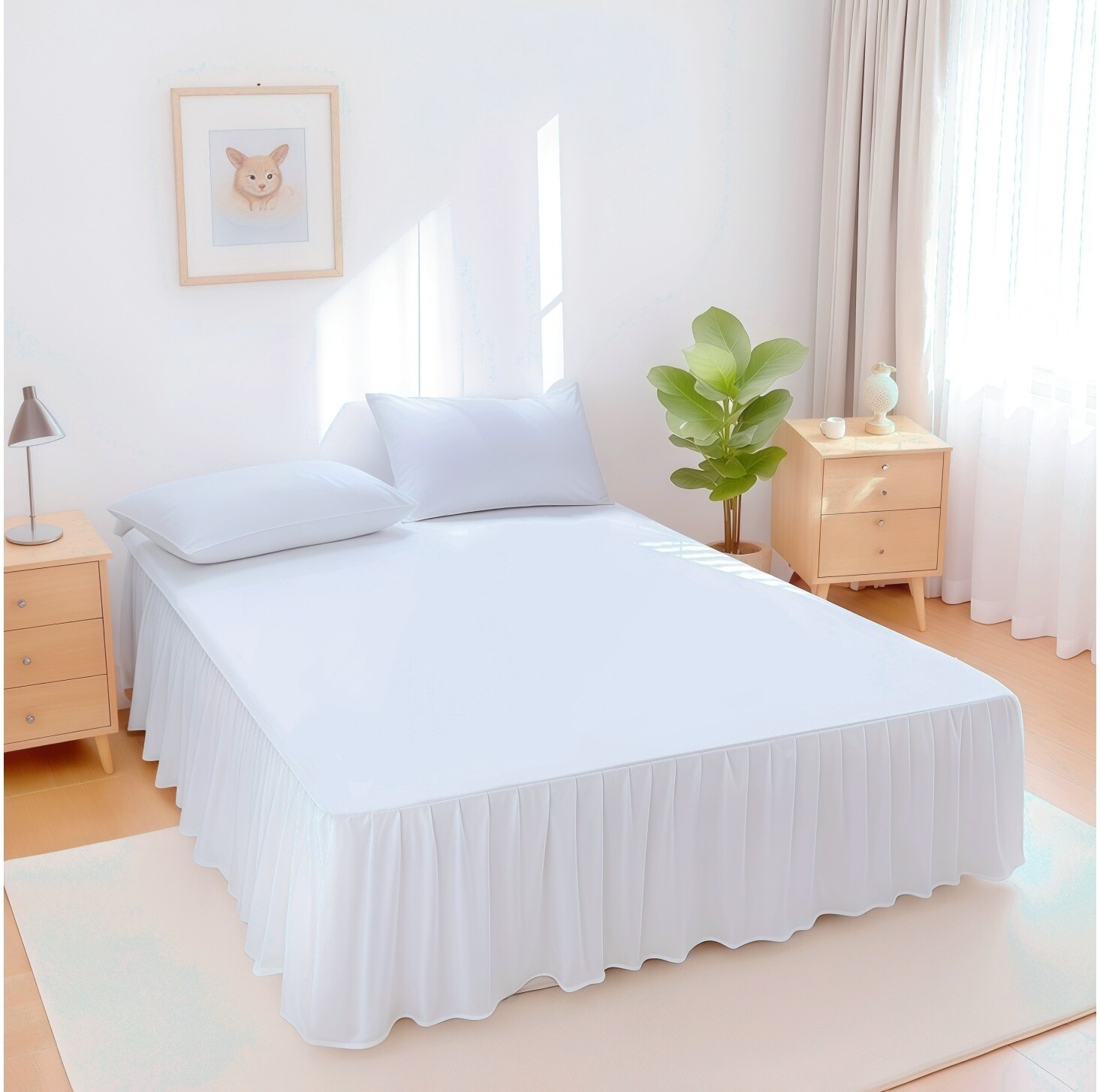 席梦思床裙遮丑下摆床底套防尘单件1.2米1.8美观保护套防滑防脏罩