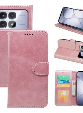 适用于Redmi Note 10T 日版小牛皮相框 红米13C 4G卡包翻盖手机壳