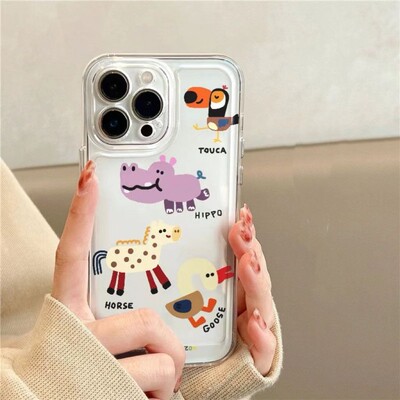 苹果14promax手机壳苹果13/11promax透明趣味苹果6s plus/iphone1