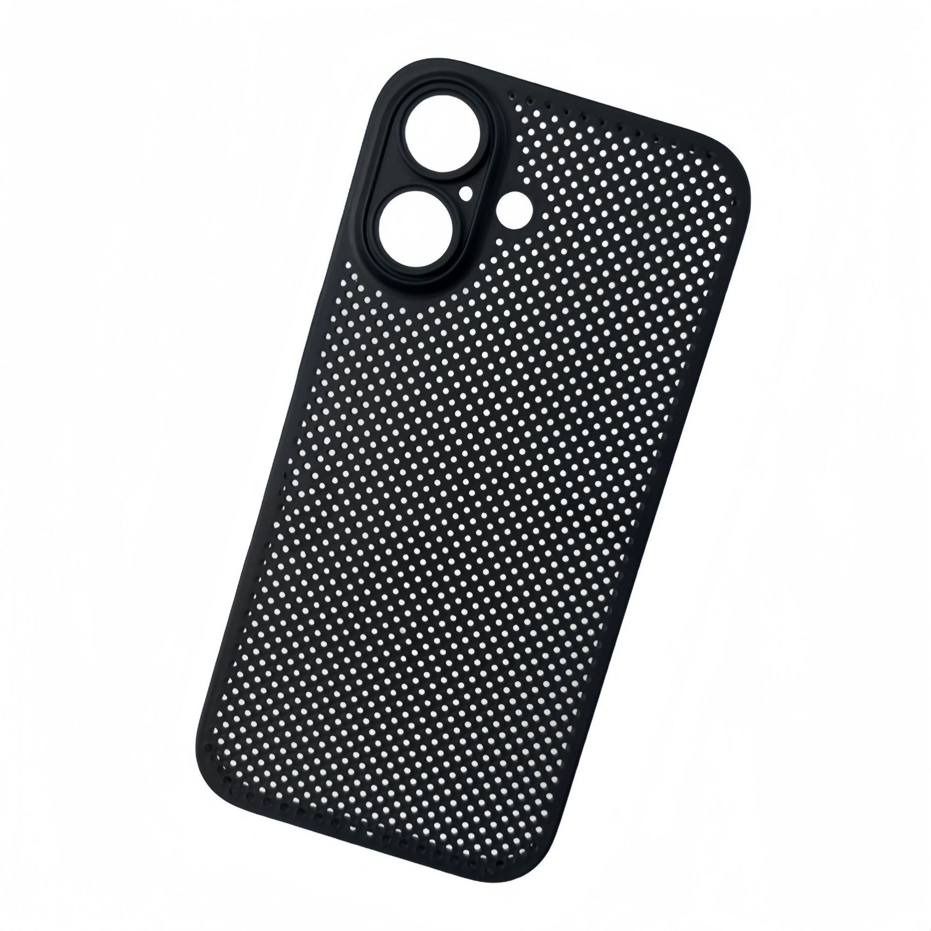 适用于苹果16洞洞孔冰感散热手机壳iPhone16promax镂空透气pp网壳