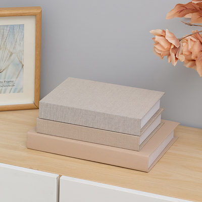 麻布料大地色系装饰书桌面摆件仿真书拍照氛围搭配道具书创意摆件