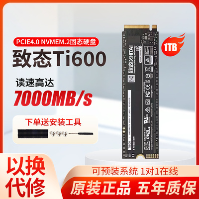 致态Ti600/TiPlus7100长江存储NVME PCIE4.0 1T/2TBM2固态硬盘ssd