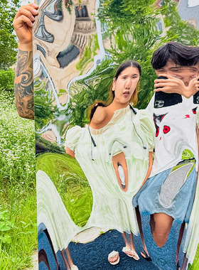 哈哈镜镜子 变形照妖镜子儿童软镜面贴纸自粘幼儿园教室墙面装饰