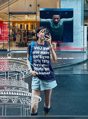 文旅园区造景旅游打卡亚克力镜免安装户外景观拍照道具异形装饰镜