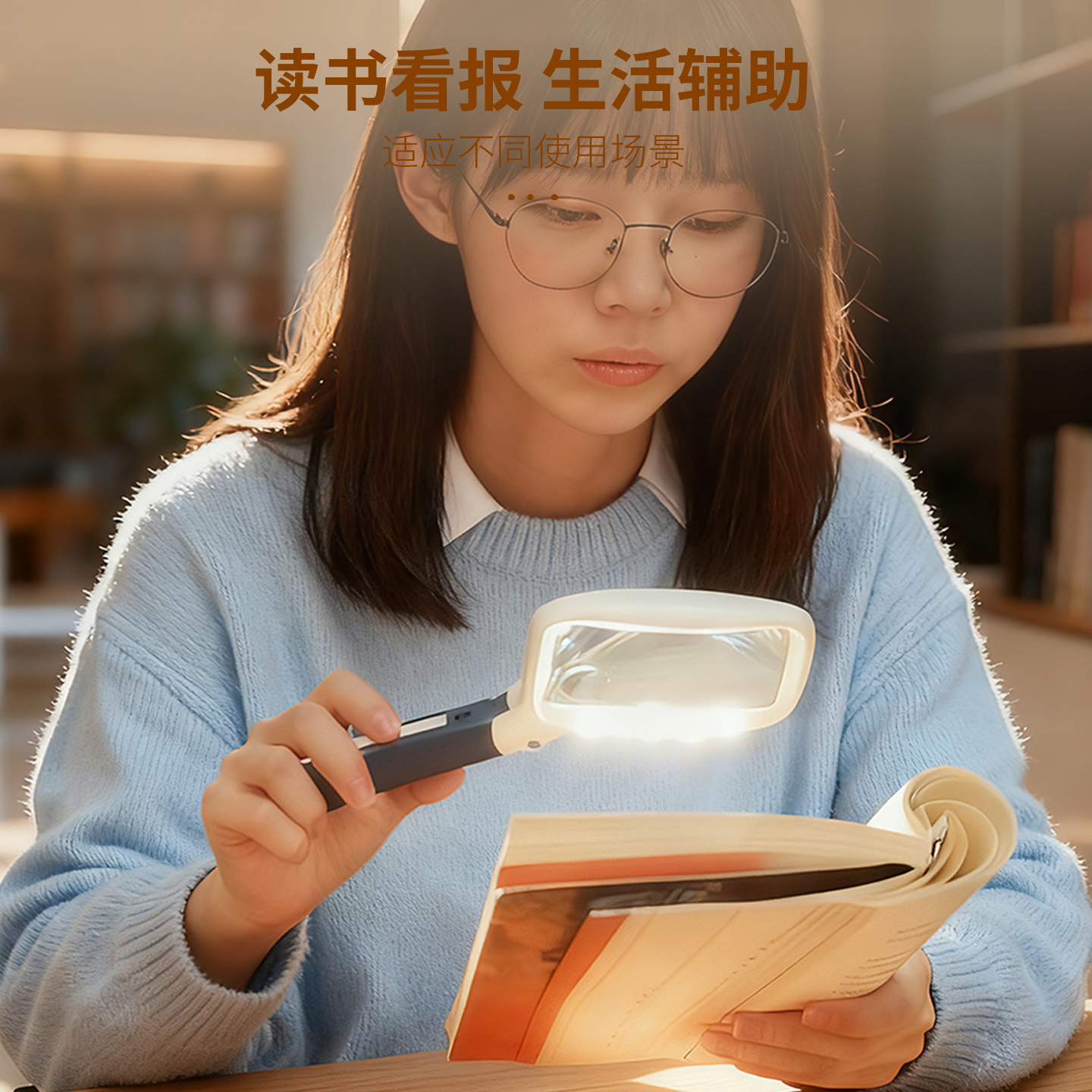 拜斯特20倍LED充电阅读放大镜
