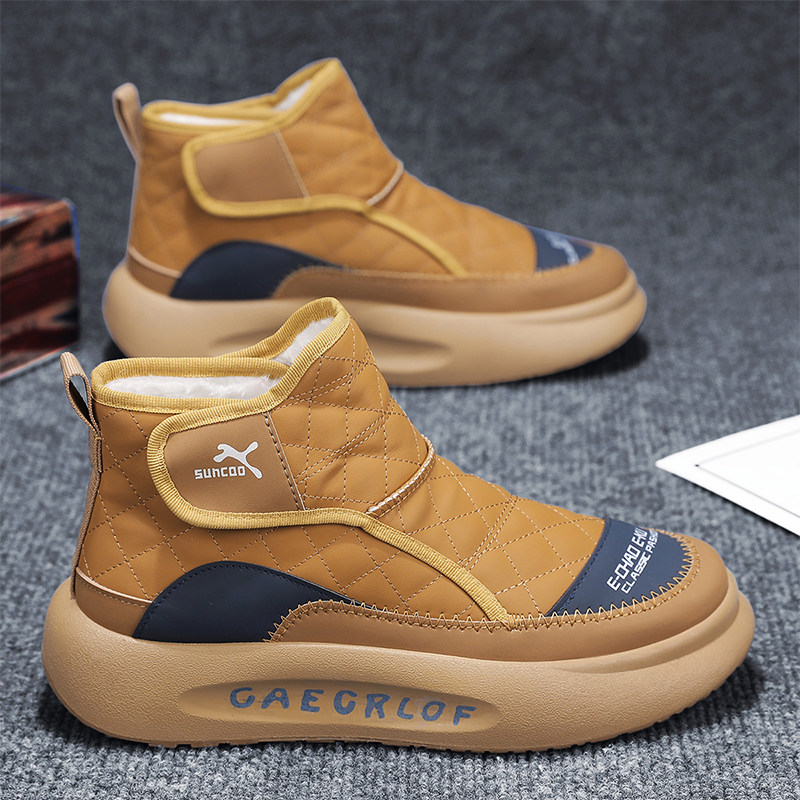 高帮男鞋冬季加绒保暖棉鞋皮毛一体防水防滑东北雪地靴中帮马丁靴,流行男鞋,帆布鞋,淘宝优惠券,粉丝福利购,淘宝优惠卷