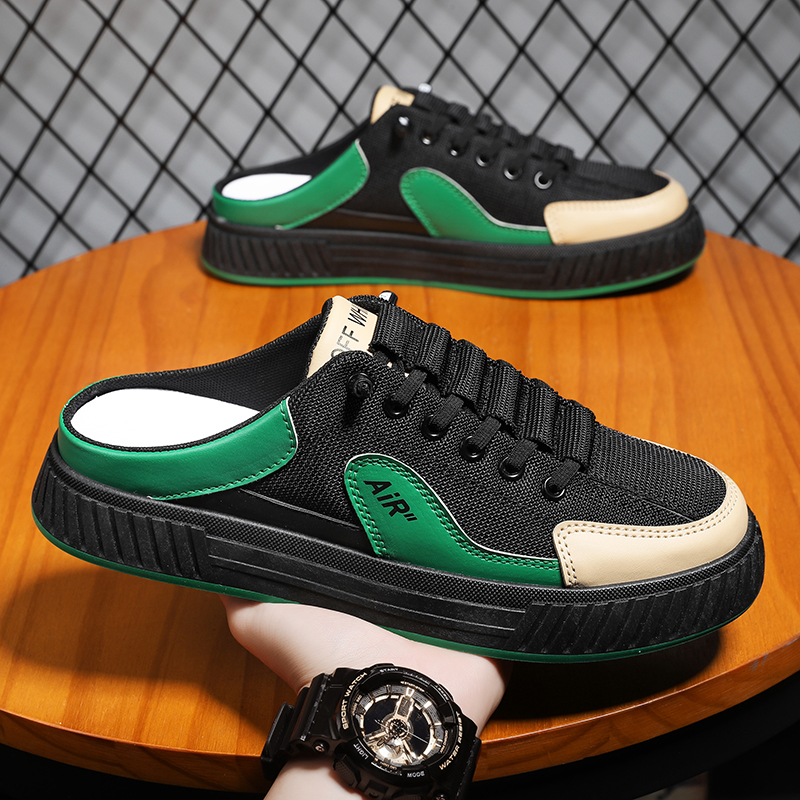 低帮一脚蹬无后跟半拖潮鞋板鞋