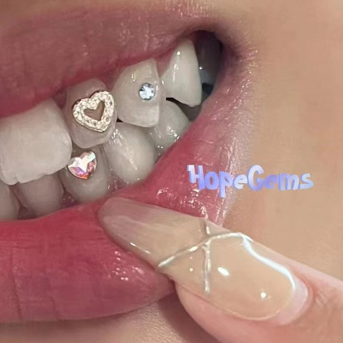 牙钻diy可自己贴百搭小众闪亮