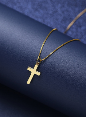 无品牌钛钢钛钢情侣十字架项链