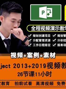 project视频教程入门到精通 2007/2010/2013/2016/2019 在线课程