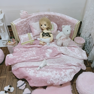 bjd圆床床品床幔拖鞋沙发贵妃椅抱偶ob22/24小布抱枕被子六分娃床