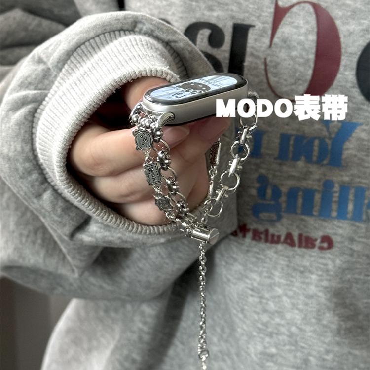 MODO表带适用于小米手环9表带轻奢小熊8pro/8/7/6/5/4/3NFC版手链