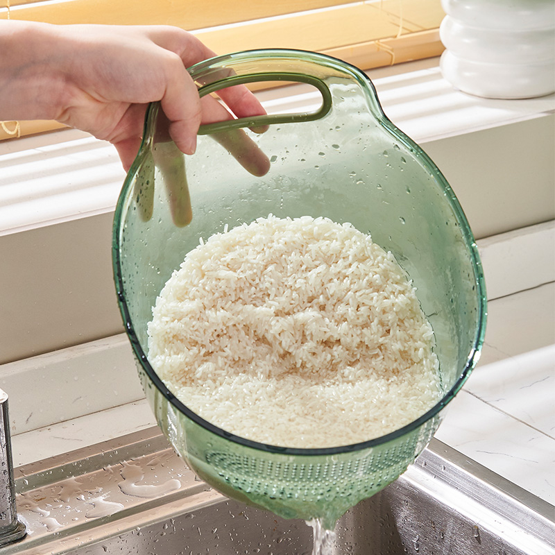 淘米神器细孔洗米筛淘米盆不漏米厨房家用洗水果洗菜盆沥水篮子-封面