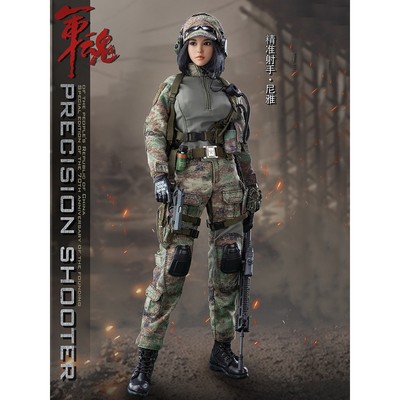 现货 Flagset 1/6兵人模型女军魂手办精准射手 尼雅女队员FS73050