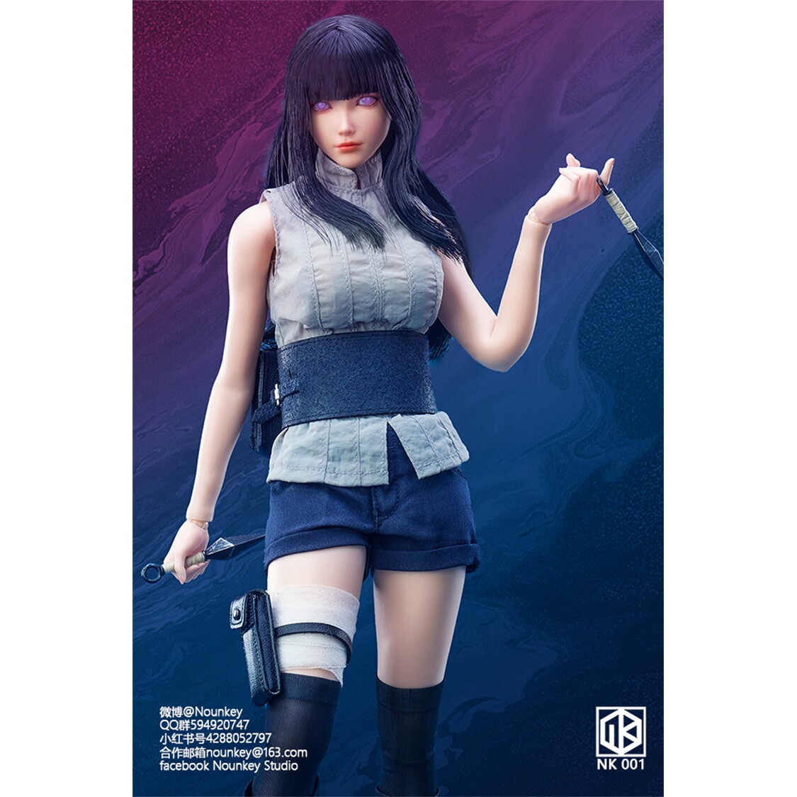 【现货】Nounkey Studio 1/6 NK001 COS人妻大小姐布衣 雏田 可动