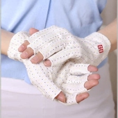 纯棉半指手套开车掌心颗粒防晒短款 克拉斯卡 女春夏季 透气吸汗