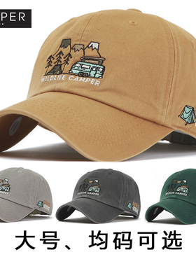 韩国Flipper鸭舌帽男女春夏时尚潮水洗棒球帽韩版大号码做旧帽子
