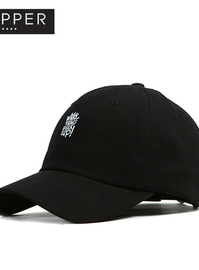韩国进口Flipper黑色男女棒球帽潮Wake字母刺绣白色休闲鸭舌帽子
