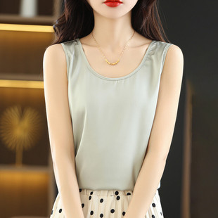 跨境2026夏季新款女装大码服饰女士外穿打底内搭上衣冰丝吊带背心