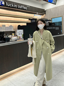 前20名体验价～喵家自制小个子女装中长款双面羊毛大衣秋冬外套