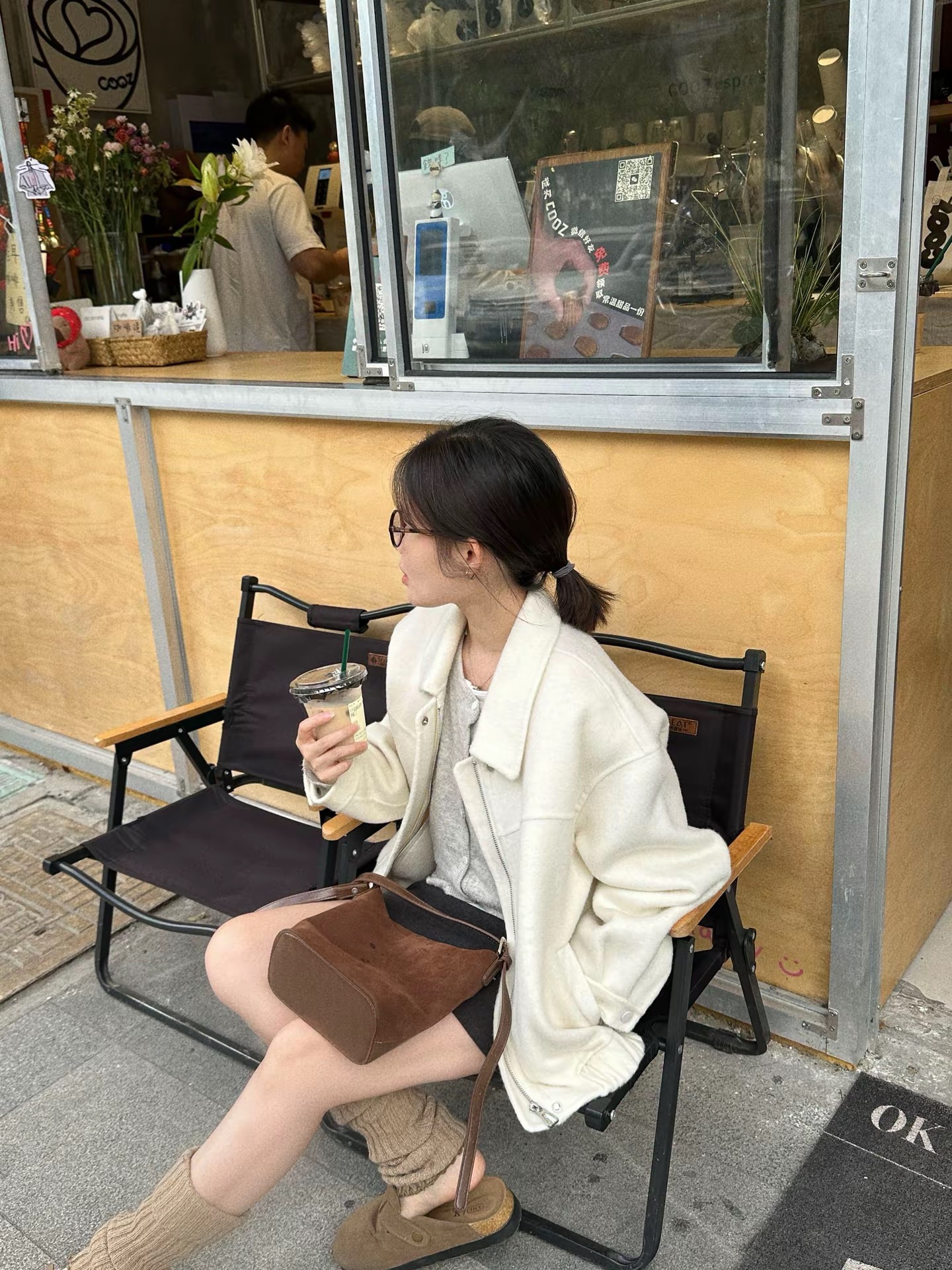 150小个子短款100羊毛外套女2025休闲百搭夹克上衣