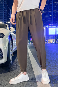 抖音 夏季冰丝男士休闲裤九分裤潮流百搭裤子男X698特P45控69图片