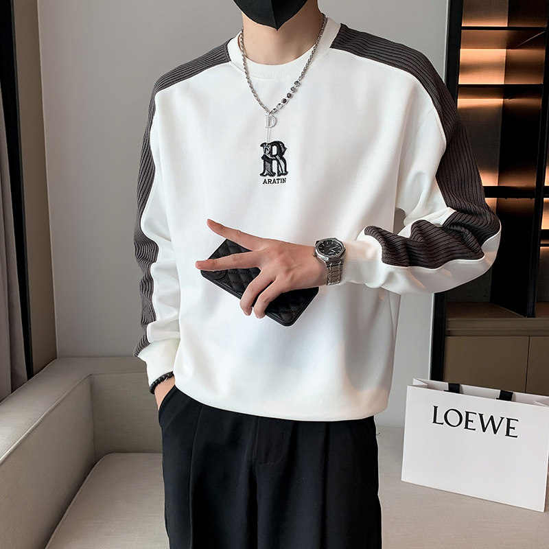 W22-P65-控98店主风秋季新款长袖宽松套头圆领男士卫衣,男装卫衣,电商A370