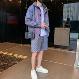 网红直播网格运动套装防晒服A370-TZ83-P145，男装休闲套装，电商A370