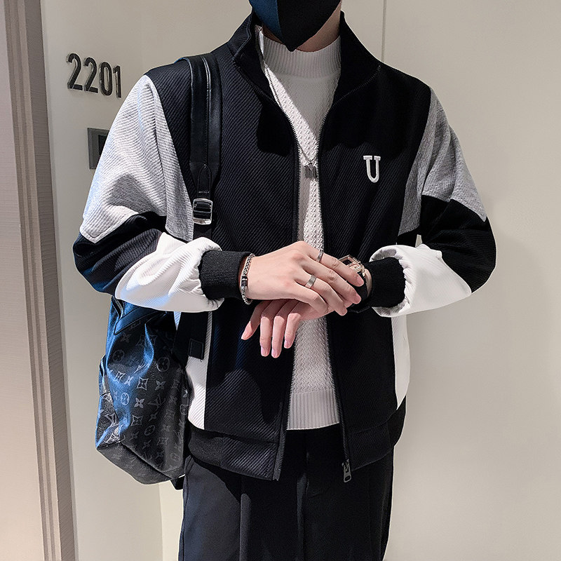 JK30-P108-控148-秋冬社会小伙潮牌新款棒球服机车服夹克外套男1,男装夹克,电商A370