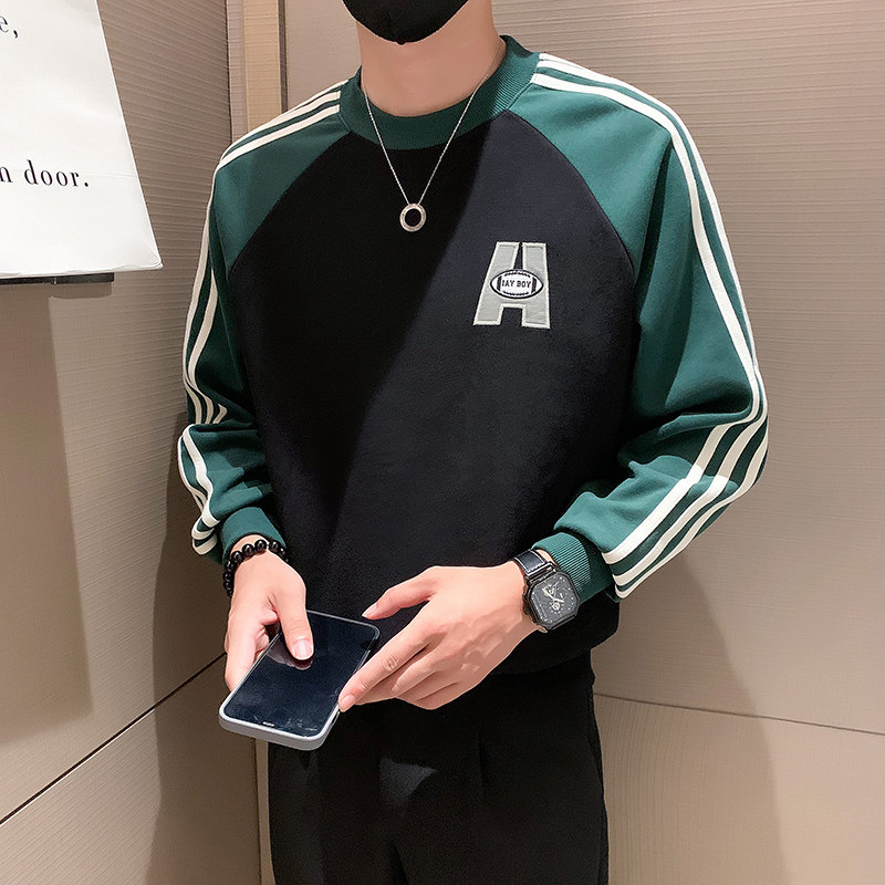 秋季新款个性潮牌撞色卫衣男潮牌W38-P65,男装卫衣,电商A370