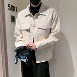 店主风秋冬男士翻领皮衣潮流帅气皮夹克夹克外套男PY21-P125，男装皮衣，电商A370