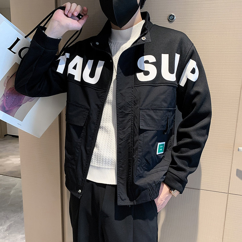 JK29-P98-控138店主秋季男士夹克外套工装宽松立领潮流休闲男图片